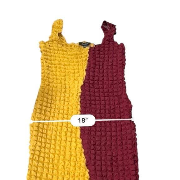 ASHLEY STEWART Textured Yellow & Burgundy Bodycon maxi Dress NEW Size 26/28 PLUS - Picture 7 of 11